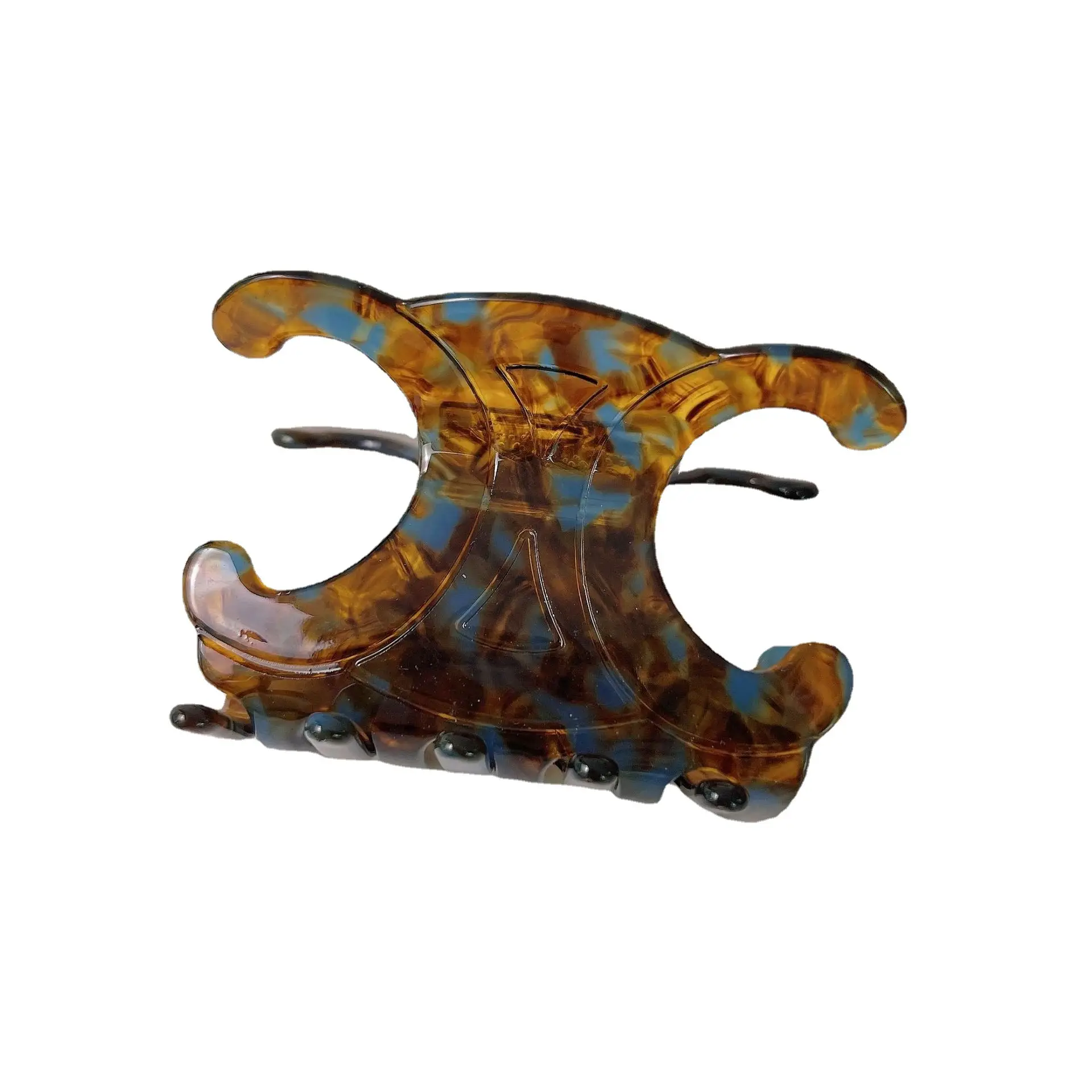 Vintage Amber Shark Hairpin Clip with French Design - Image 11