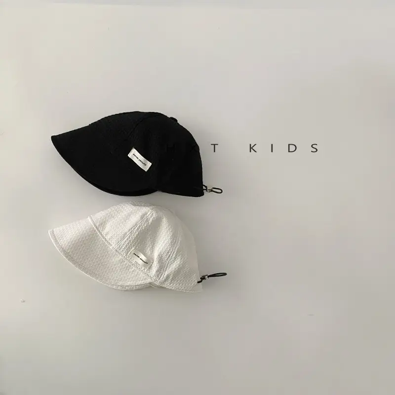 Children's White Sun Hat with Big Brim - Image 11