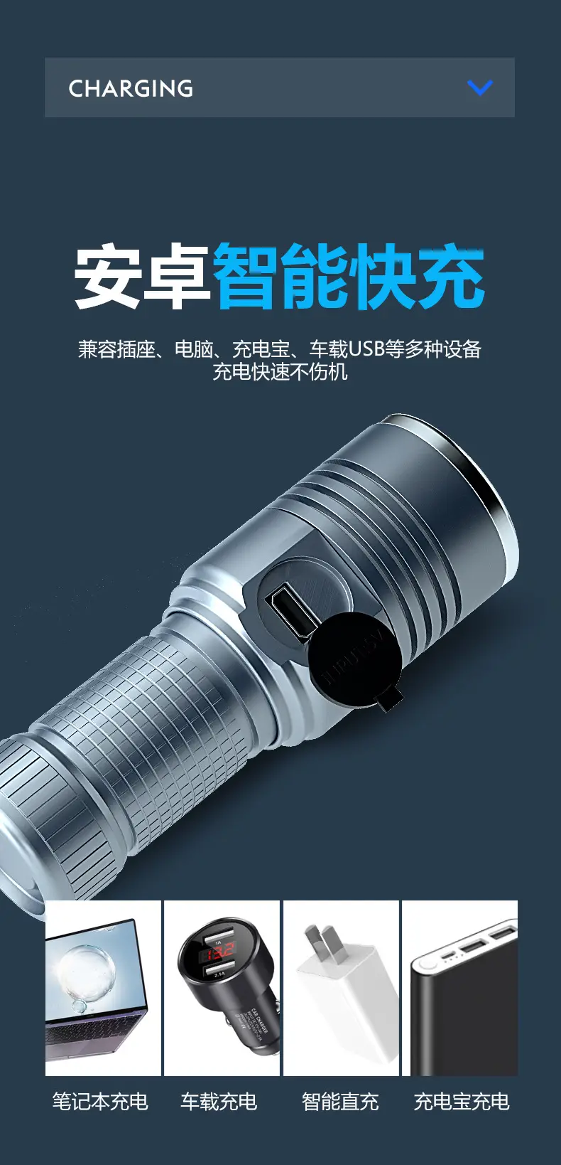 Rechargeable Mini Flashlight with Strong LED Beam β feature 7