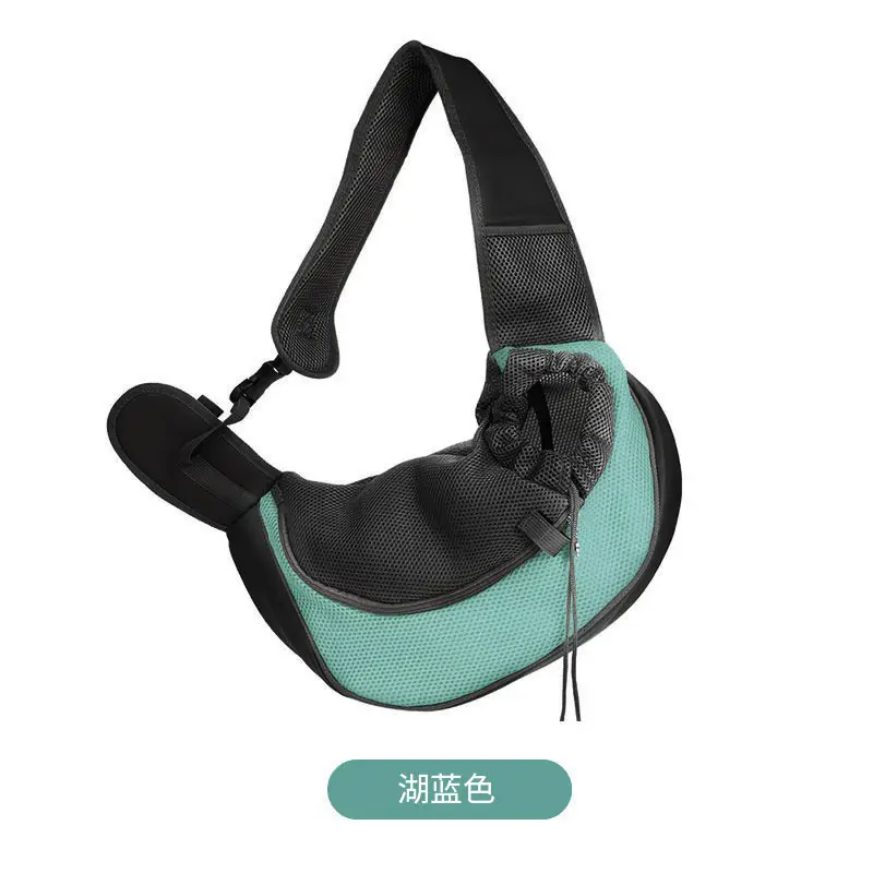 Green Crossbody Pet Backpack with Widened Strap - Image 2