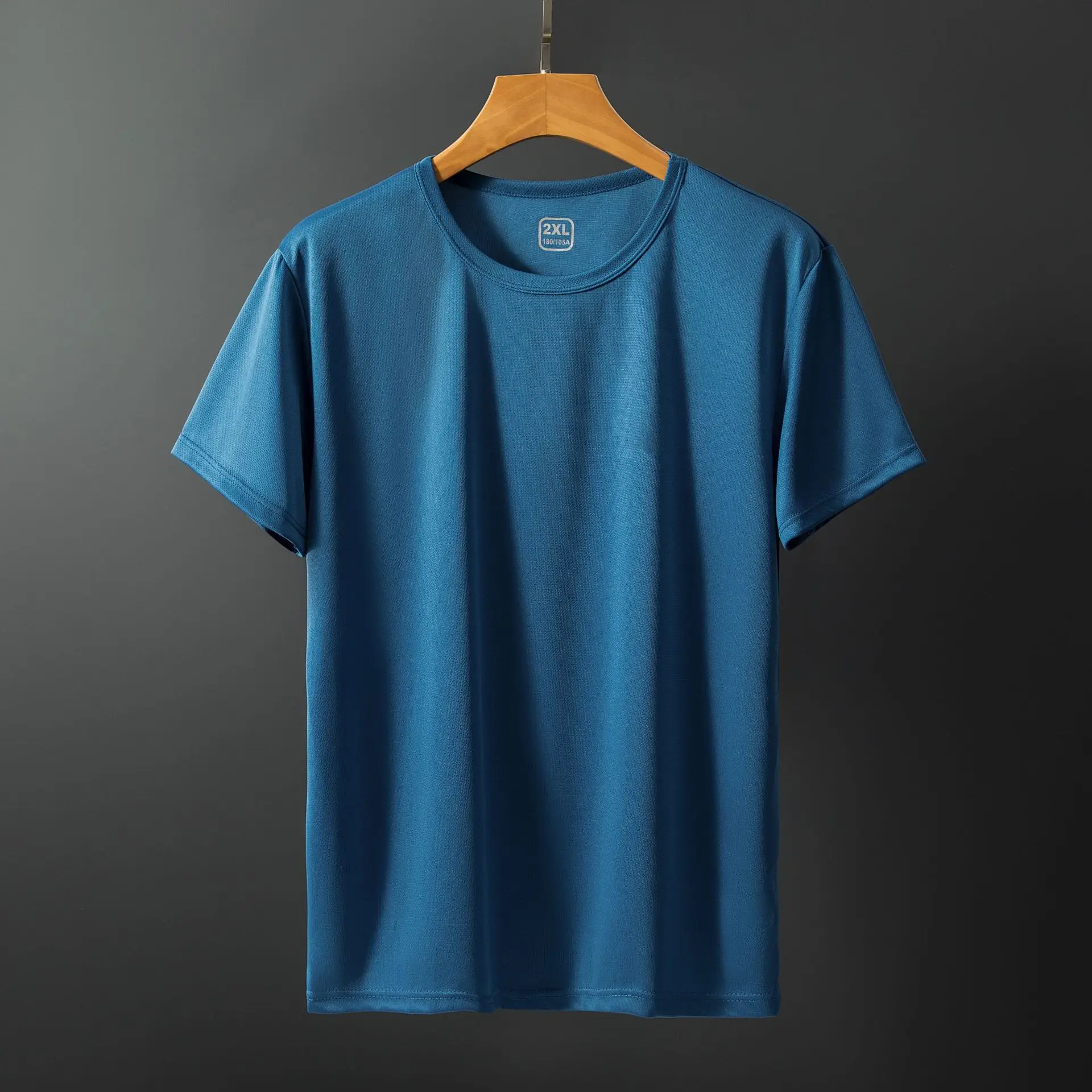 Men Blue Mesh T-Shirt Large 3 Bar - Image 12