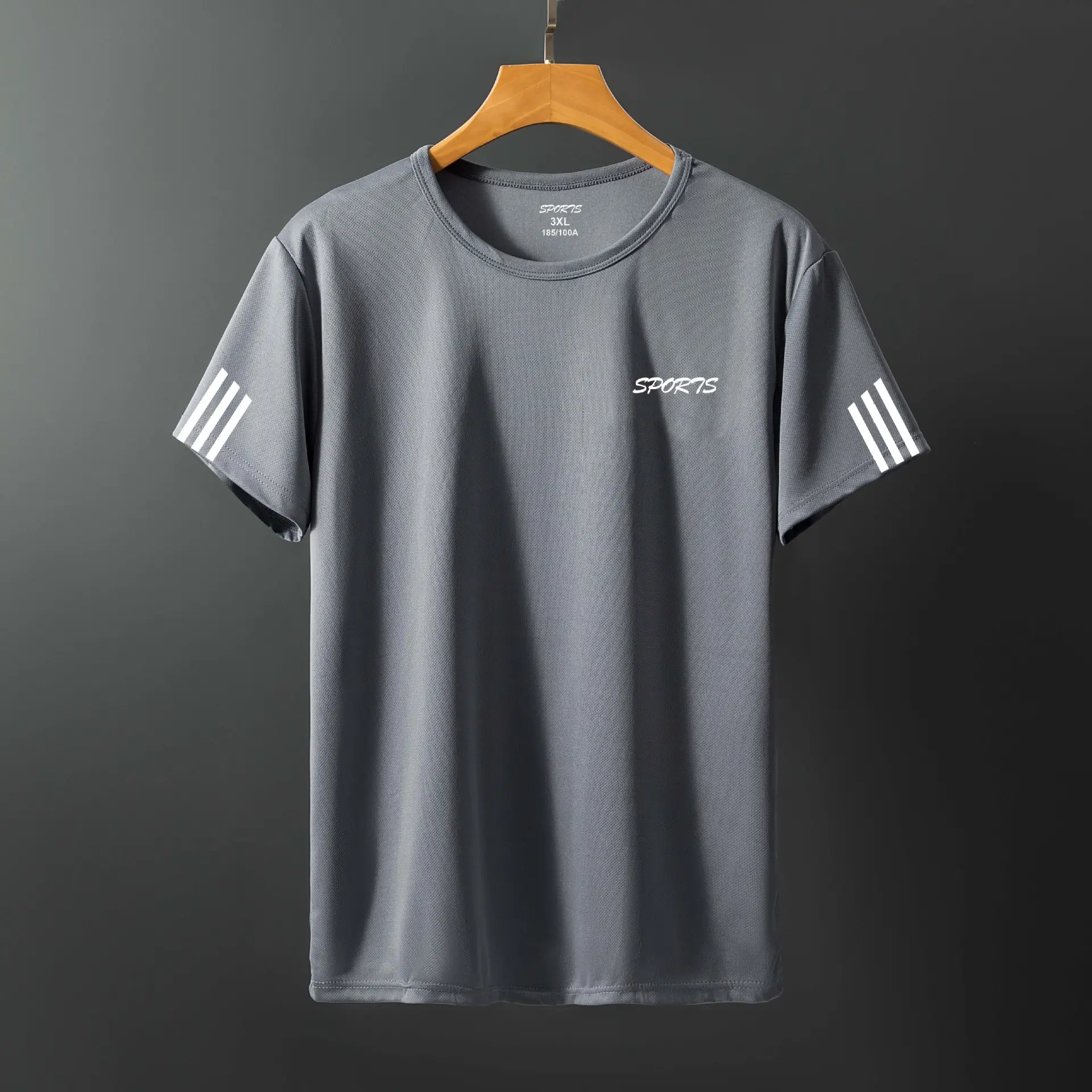 Men Blue Mesh T-Shirt Large 3 Bar - Image 16