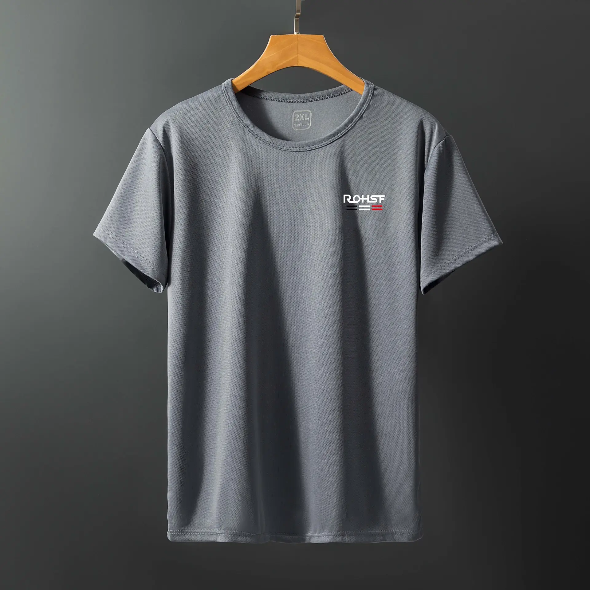 Men Blue Mesh T-Shirt Large 3 Bar - Image 4