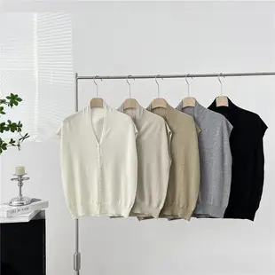 2024 Knitted Striped V-Neck Shirt Black White — feature 23