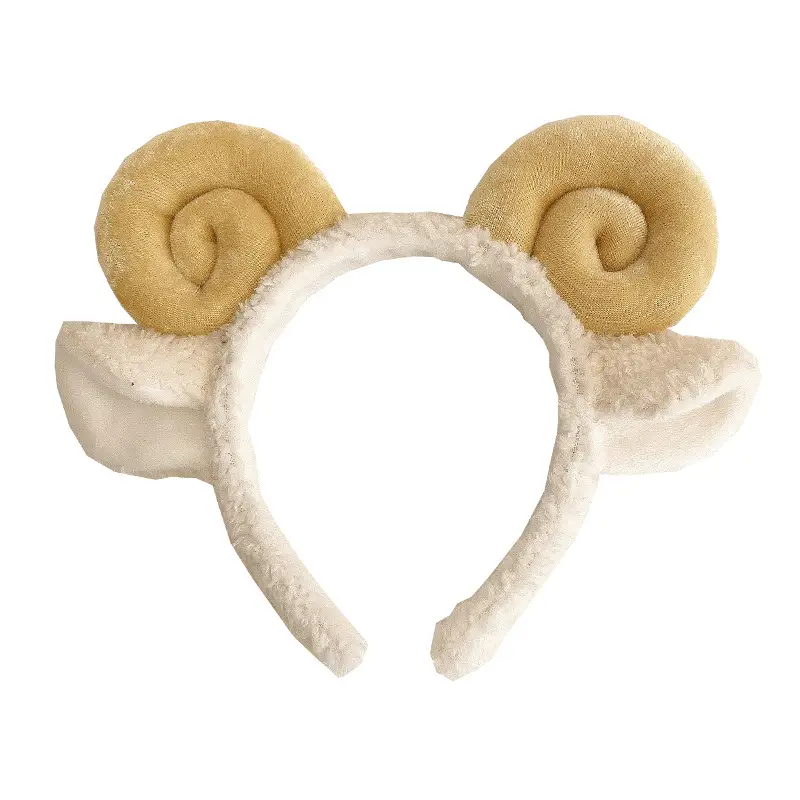 Cute Plush Horn Hair Hoop for Women Christmas Holiday - Image 10