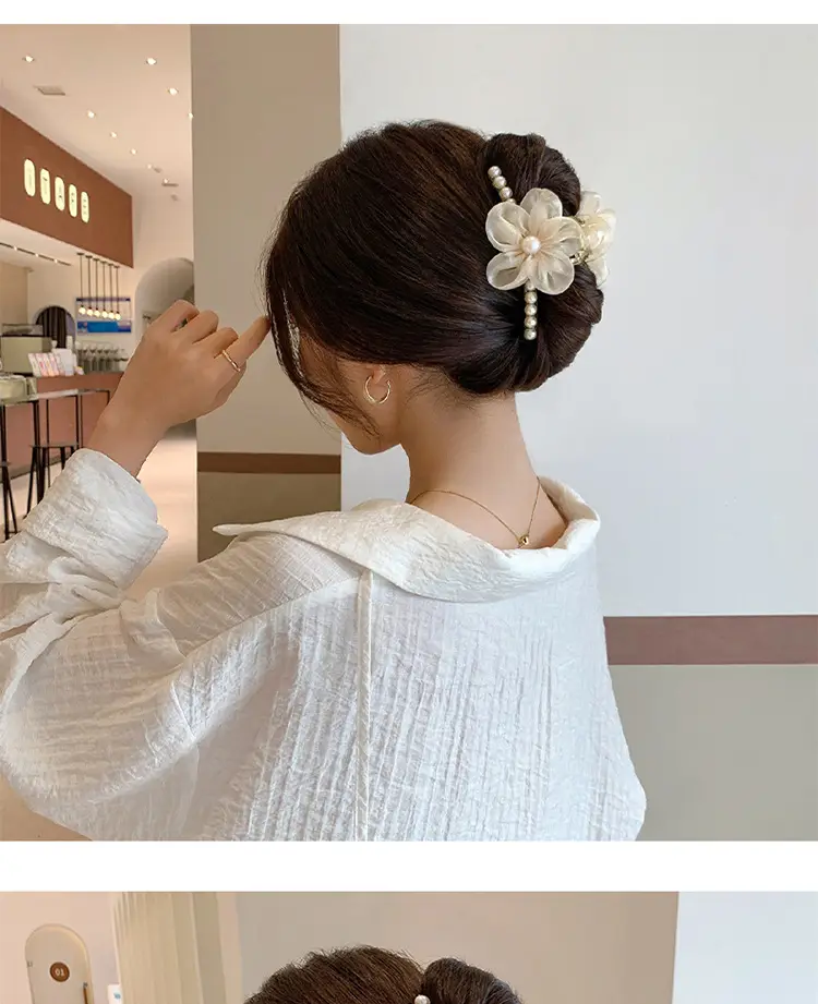 Elegant Pearl Flower Hairpin for Women — feature 3