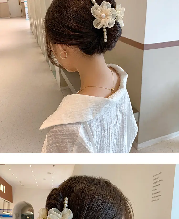 Elegant Pearl Flower Hairpin for Women — feature 4