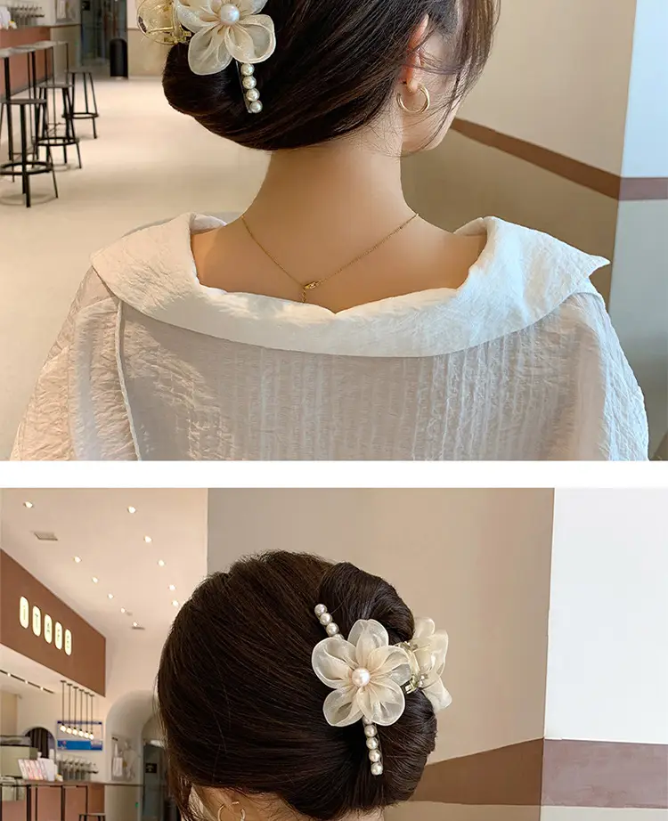 Elegant Pearl Flower Hairpin for Women — feature 5