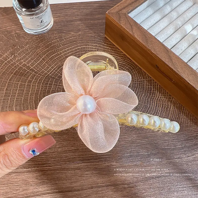 Elegant Pearl Flower Hairpin for Women - Image 2