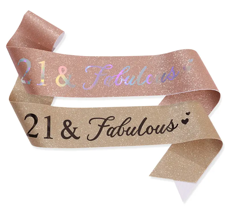 30 & fabulous30 Rose Gold Crown & Ribbon Set — feature 36