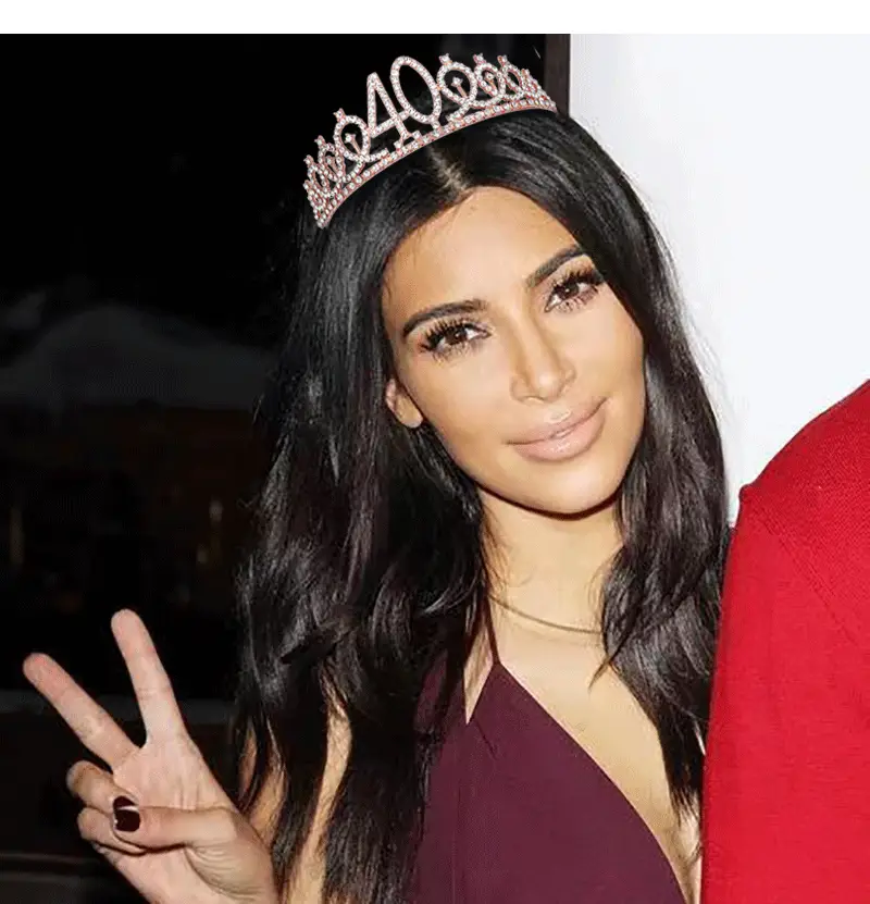 30 & fabulous30 Rose Gold Crown & Ribbon Set — feature 42