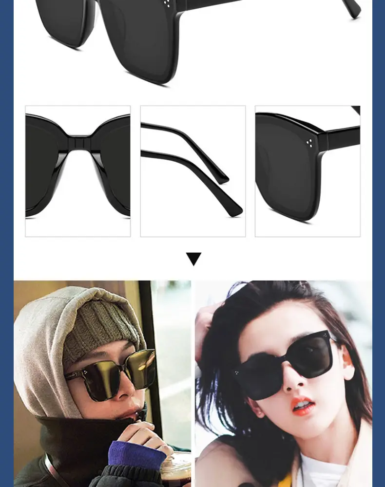 Women's Large Frame Sunglasses Summer Sun Protection — feature 12