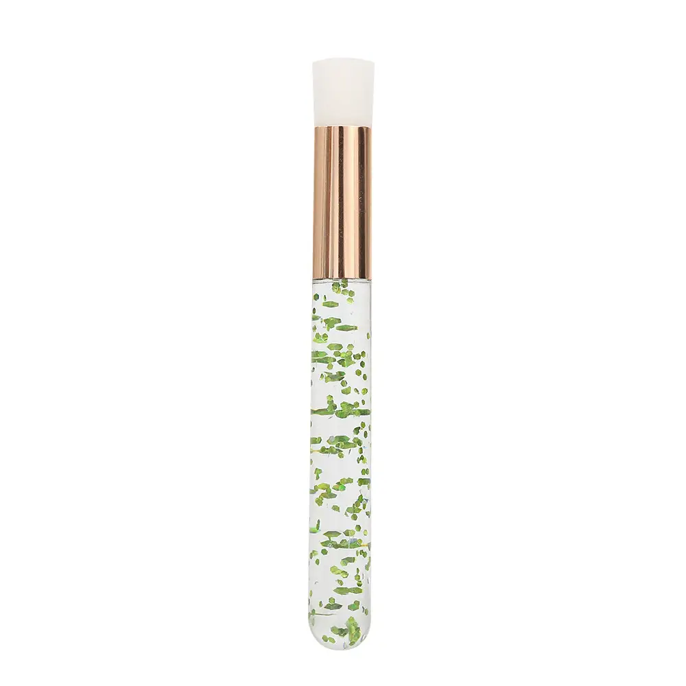 Micron Soft Hair Lip Brush with Green Leaf Print - Image 4