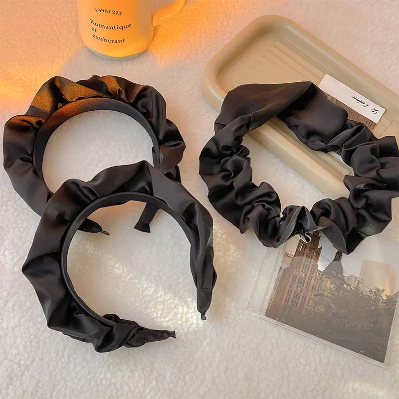 Black Silk Hair Hoop for Women All Match - Image 4