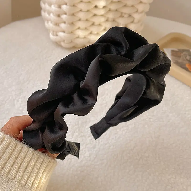 Black Silk Hair Hoop for Women All Match - Image 5