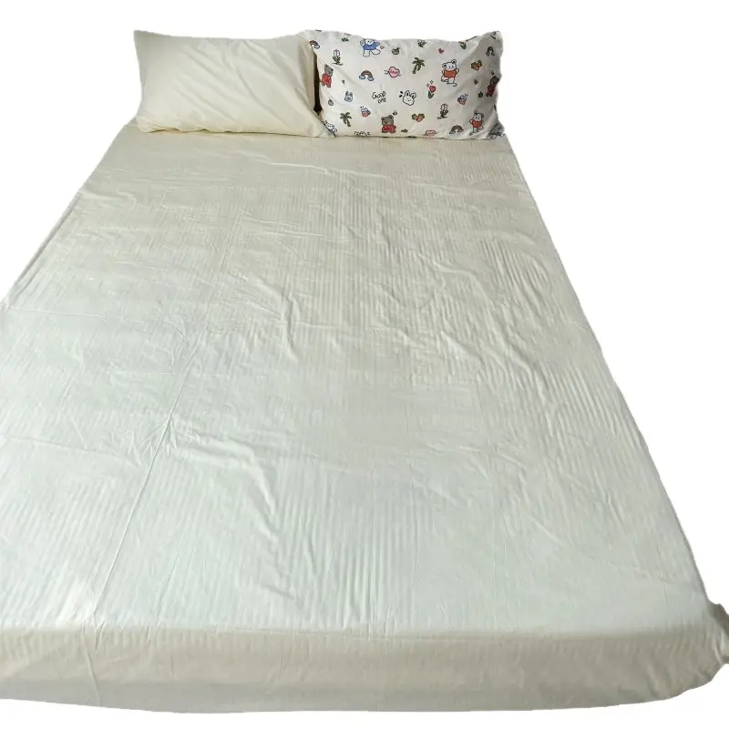 Ins Pure Color Simple Pure Cotton Single Piece Bed Sheets Pure Cotton Single Product Bed Sheets 1.8 Fitted Bed Sheets Mattress Protector Bed Cover Wholesale