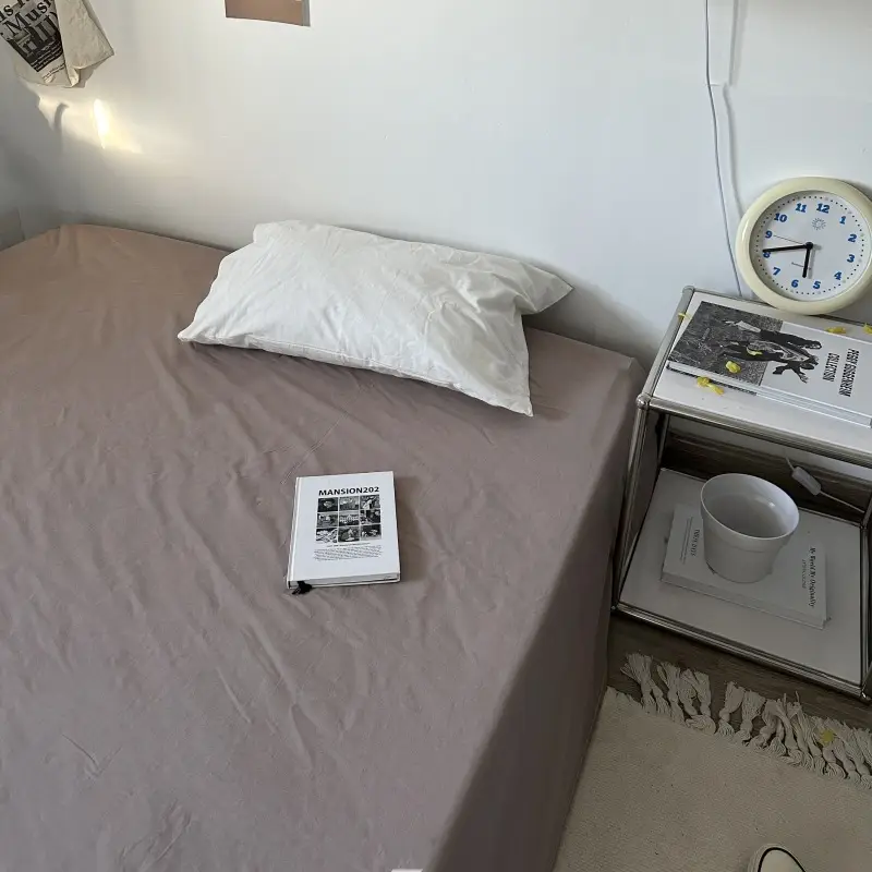 Ins Pure Color Simple Pure Cotton Single Piece Bed Sheets Pure Cotton Single Product Bed Sheets 1.8 Fitted Bed Sheets Mattress Protector Bed Cover Wholesale — feature 25