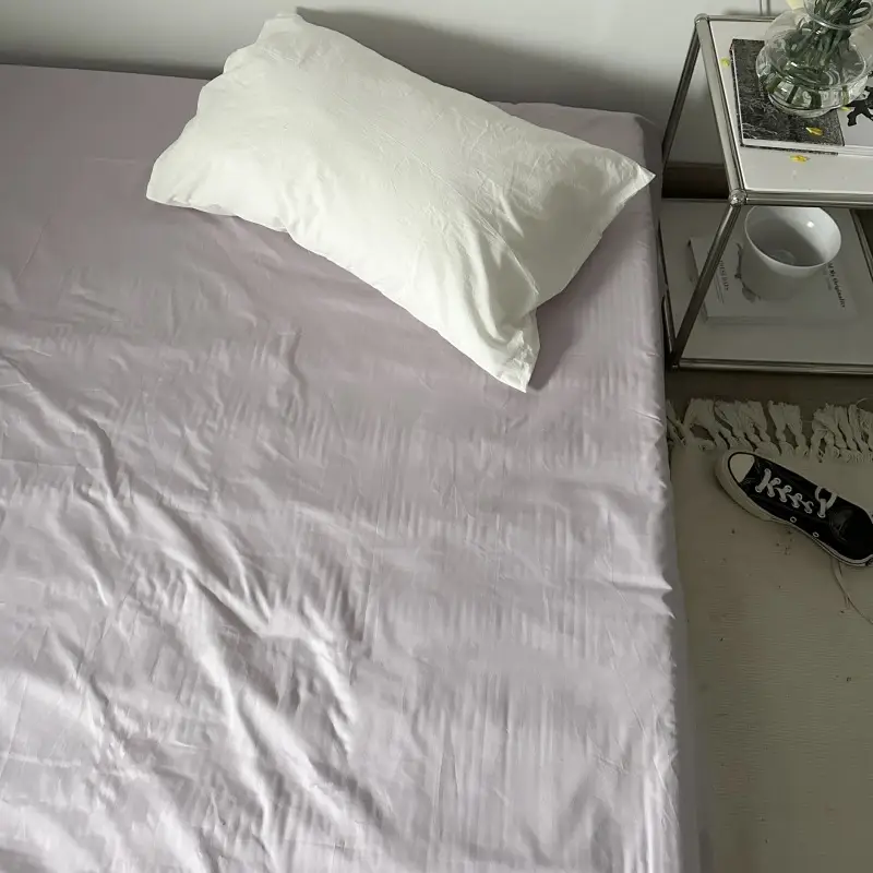Ins Pure Color Simple Pure Cotton Single Piece Bed Sheets Pure Cotton Single Product Bed Sheets 1.8 Fitted Bed Sheets Mattress Protector Bed Cover Wholesale — feature 32