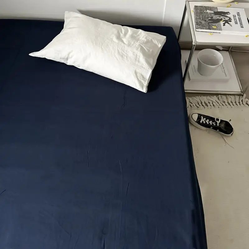 Ins Pure Color Simple Pure Cotton Single Piece Bed Sheets Pure Cotton Single Product Bed Sheets 1.8 Fitted Bed Sheets Mattress Protector Bed Cover Wholesale — feature 36