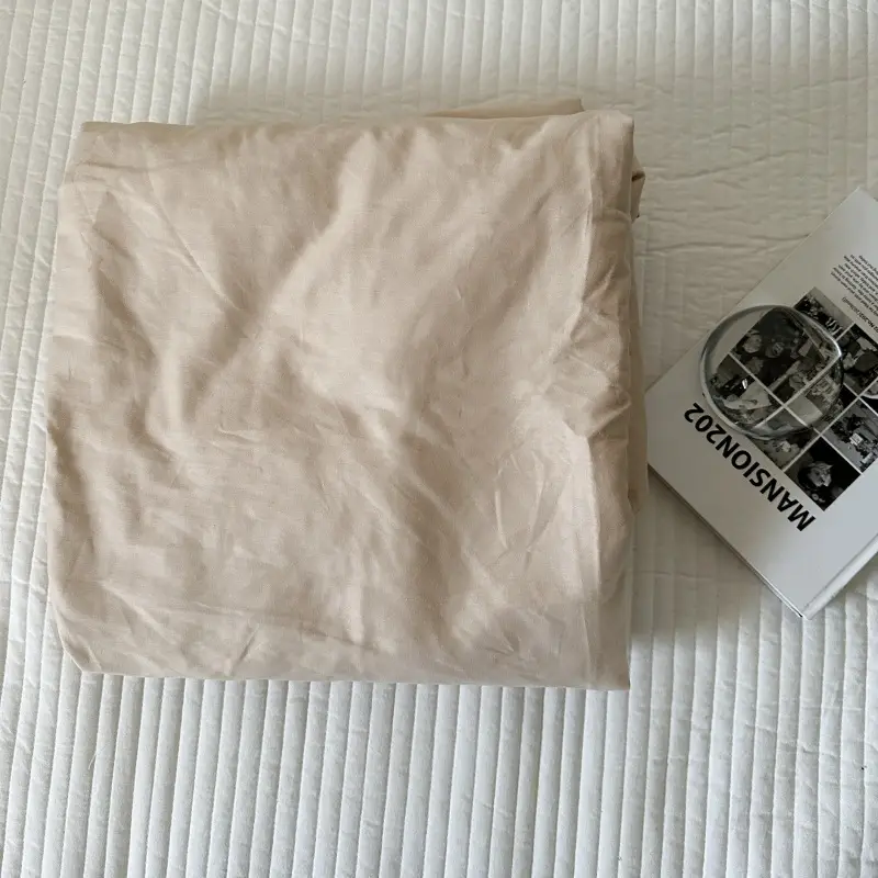 Ins Pure Color Simple Pure Cotton Single Piece Bed Sheets Pure Cotton Single Product Bed Sheets 1.8 Fitted Bed Sheets Mattress Protector Bed Cover Wholesale — feature 39