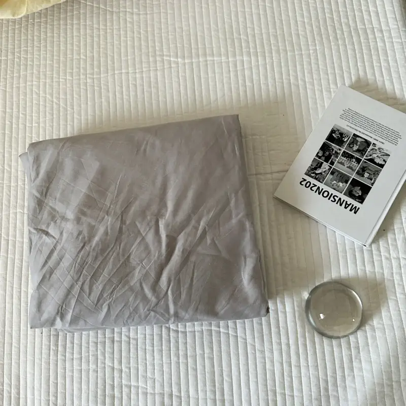 Ins Pure Color Simple Pure Cotton Single Piece Bed Sheets Pure Cotton Single Product Bed Sheets 1.8 Fitted Bed Sheets Mattress Protector Bed Cover Wholesale