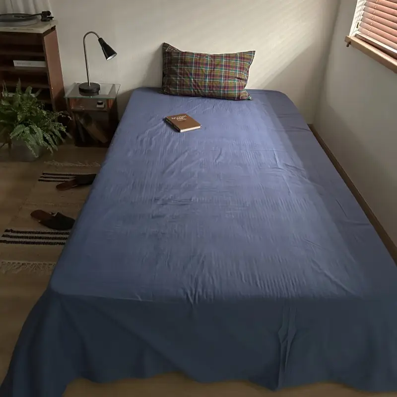 Ins Pure Color Simple Pure Cotton Single Piece Bed Sheets Pure Cotton Single Product Bed Sheets 1.8 Fitted Bed Sheets Mattress Protector Bed Cover Wholesale