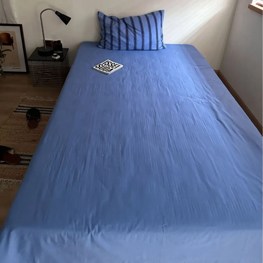 Ins Pure Color Simple Pure Cotton Single Piece Bed Sheets Pure Cotton Single Product Bed Sheets 1.8 Fitted Bed Sheets Mattress Protector Bed Cover Wholesale