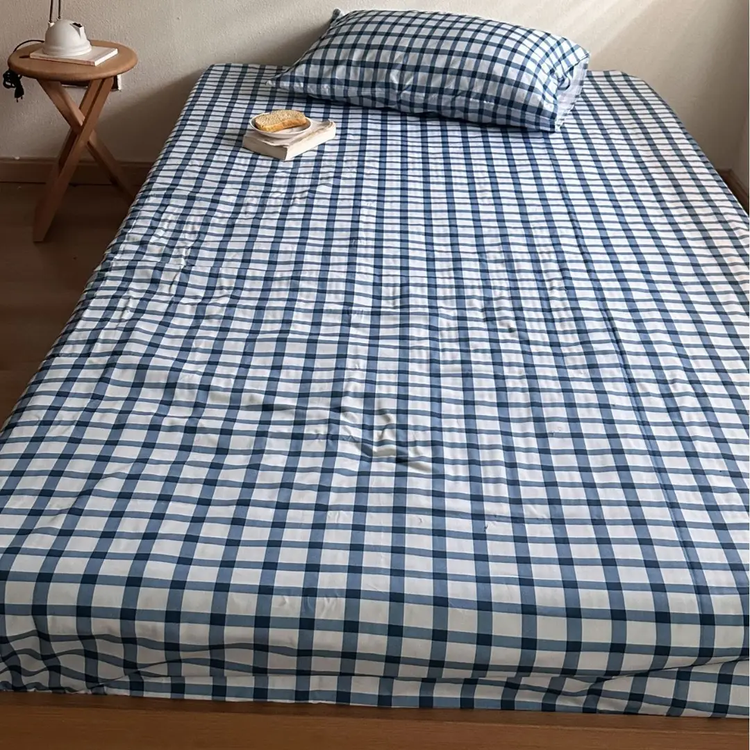 Ins Pure Color Simple Pure Cotton Single Piece Bed Sheets Pure Cotton Single Product Bed Sheets 1.8 Fitted Bed Sheets Mattress Protector Bed Cover Wholesale