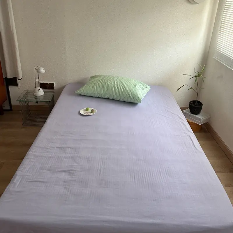 Ins Pure Color Simple Pure Cotton Single Piece Bed Sheets Pure Cotton Single Product Bed Sheets 1.8 Fitted Bed Sheets Mattress Protector Bed Cover Wholesale