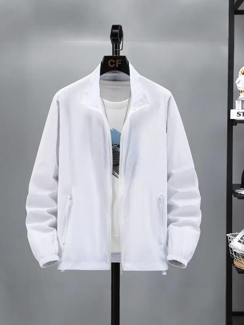 Men's Ultra-Light Ice Silk Jacket Green Large - Image 9
