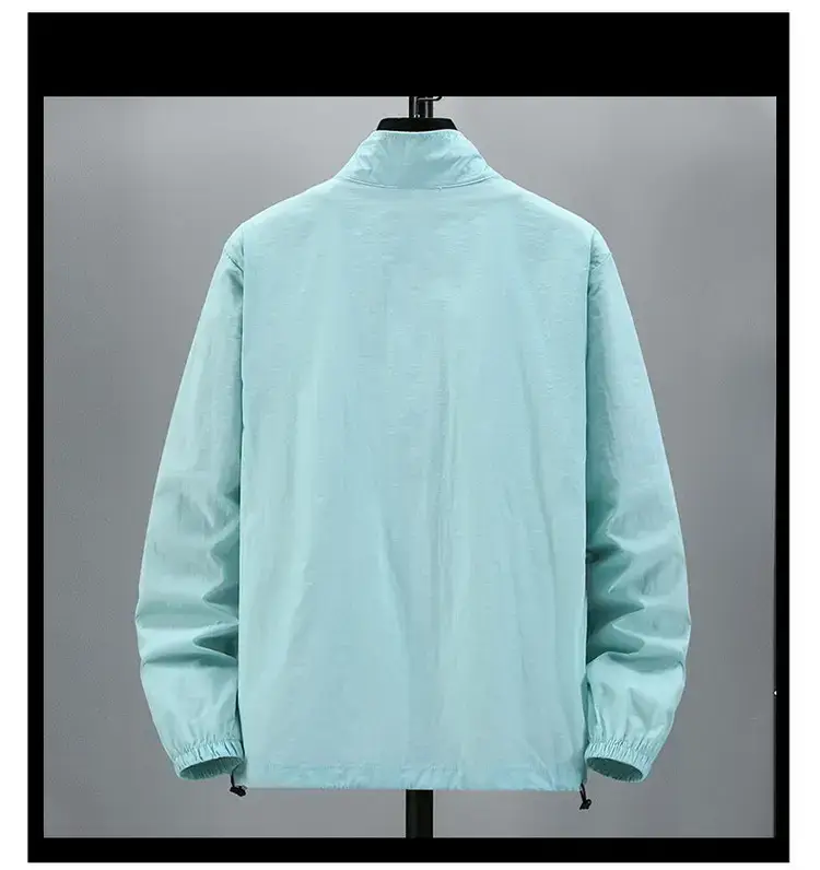 Men's Ultra-Light Ice Silk Jacket Green Large — feature 10