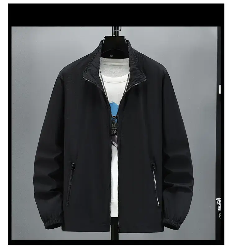 Men's Ultra-Light Ice Silk Jacket Green Large - Image 3