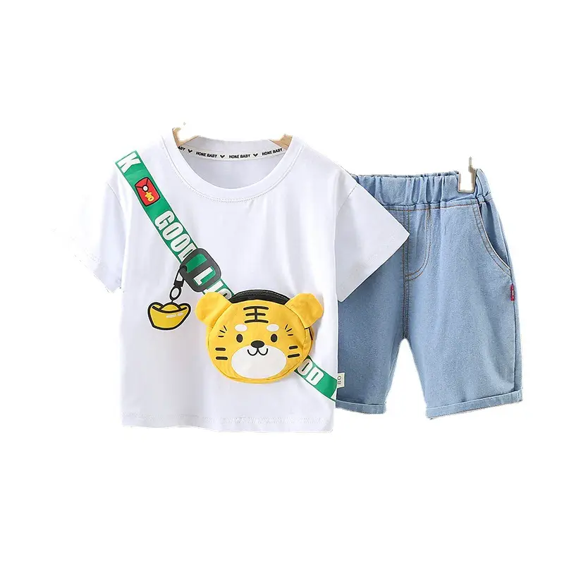 Boys T-shirt Shorts Set White Blue 1-5Yr - Image 6