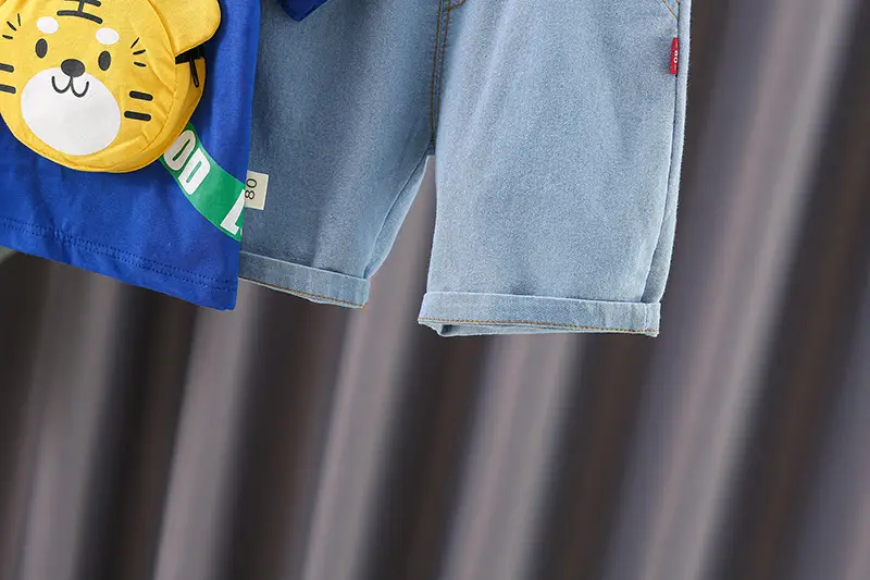 Boys T-shirt Shorts Set White Blue 1-5Yr — feature 13