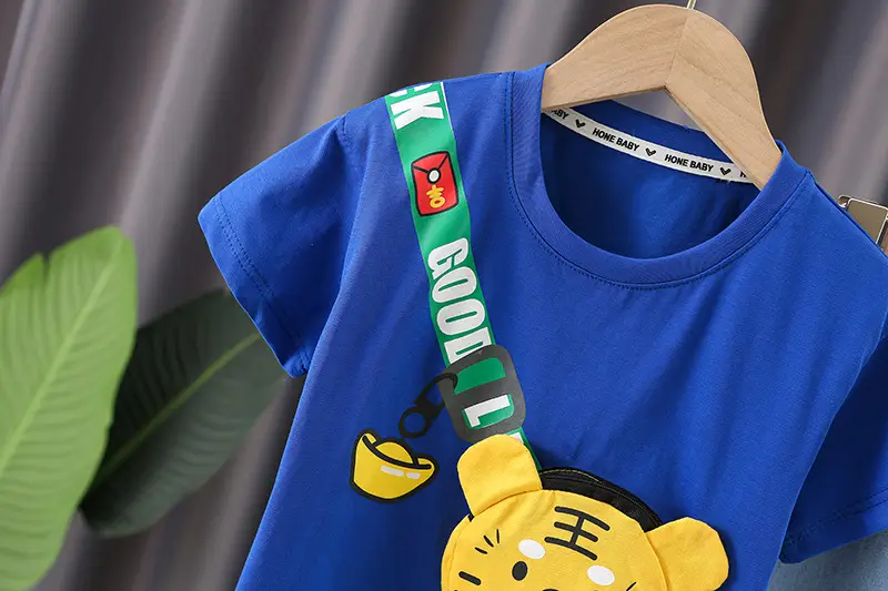 Boys T-shirt Shorts Set White Blue 1-5Yr — feature 8