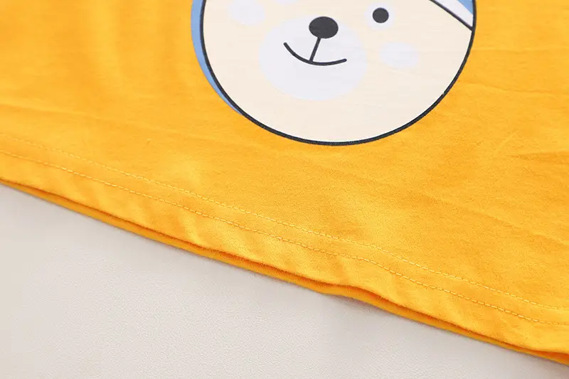 New Boys Korean Style Cartoon Suit Yellow Shorts Set — feature 10