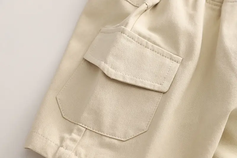 New Boys Korean Style Cartoon Suit Yellow Shorts Set — feature 17