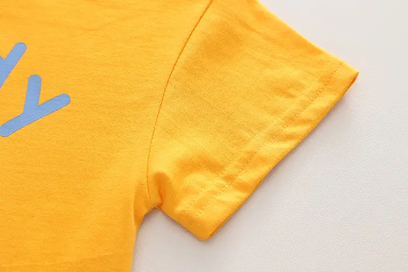 New Boys Korean Style Cartoon Suit Yellow Shorts Set — feature 9