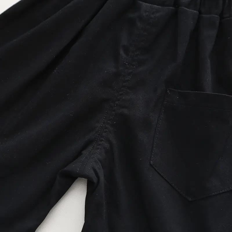 Black Polo Top with White Trim for Boys Shorts Set — feature 15