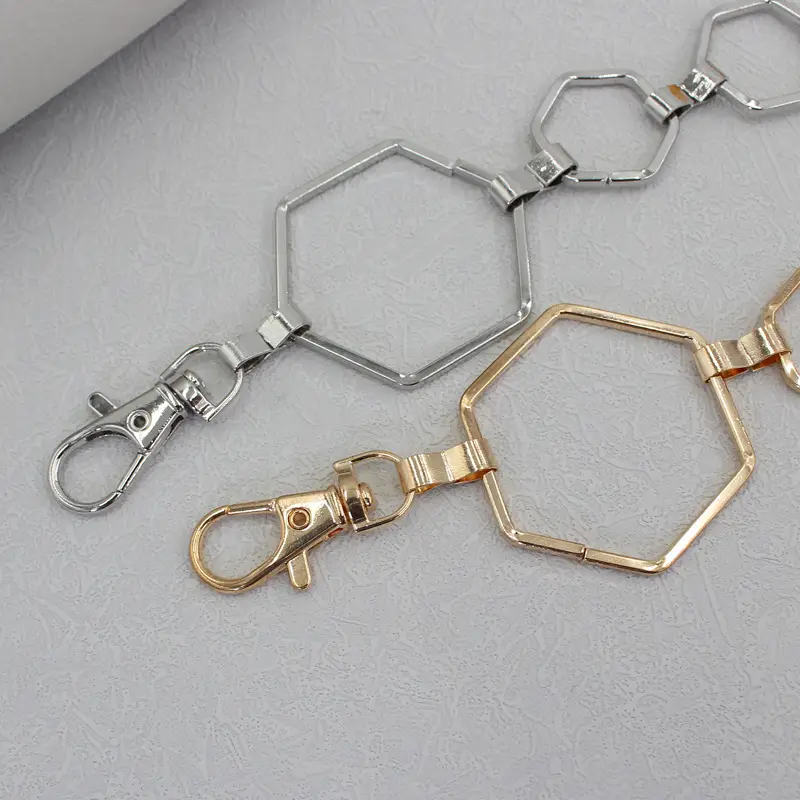 Silver Hexagonal Metal Waist Chain for Women - Image 5