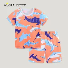 New Summer Knitted Cotton Boys T-Shirt Teal Round Neck â feature 17