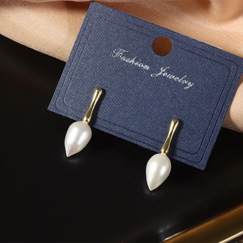 Drop Pearl Earrings Gold Plated S925 All Over - Image 5