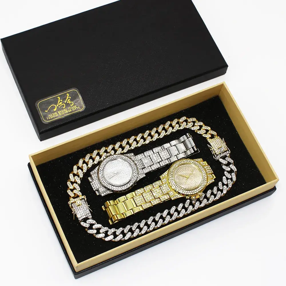 Gold Plated Women's 3-Piece Watch Set with Diamond Stones - Image 5