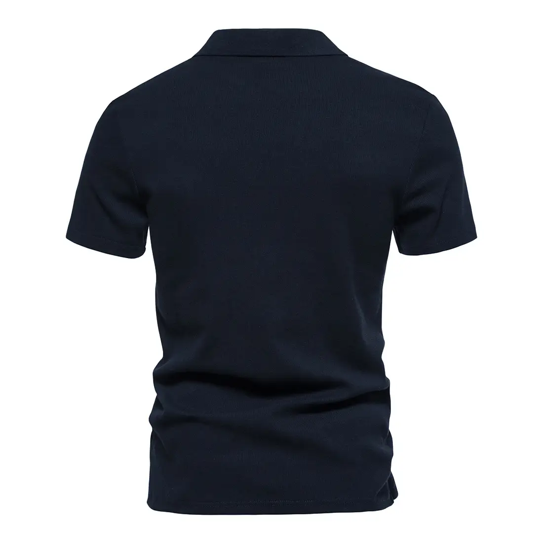 Men's Grey Polo T-Shirt with Retro Collar — feature 15