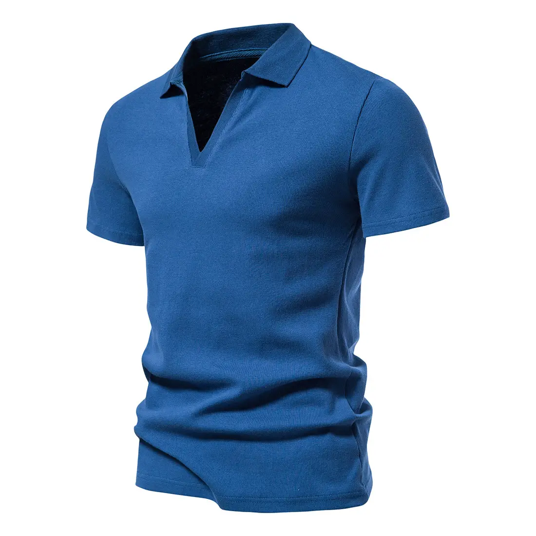 Men's Grey Polo T-Shirt with Retro Collar — feature 20