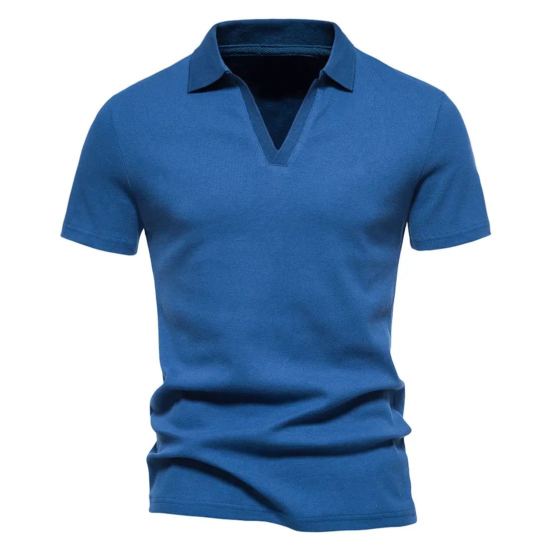 Men's Grey Polo T-Shirt with Retro Collar — feature 21