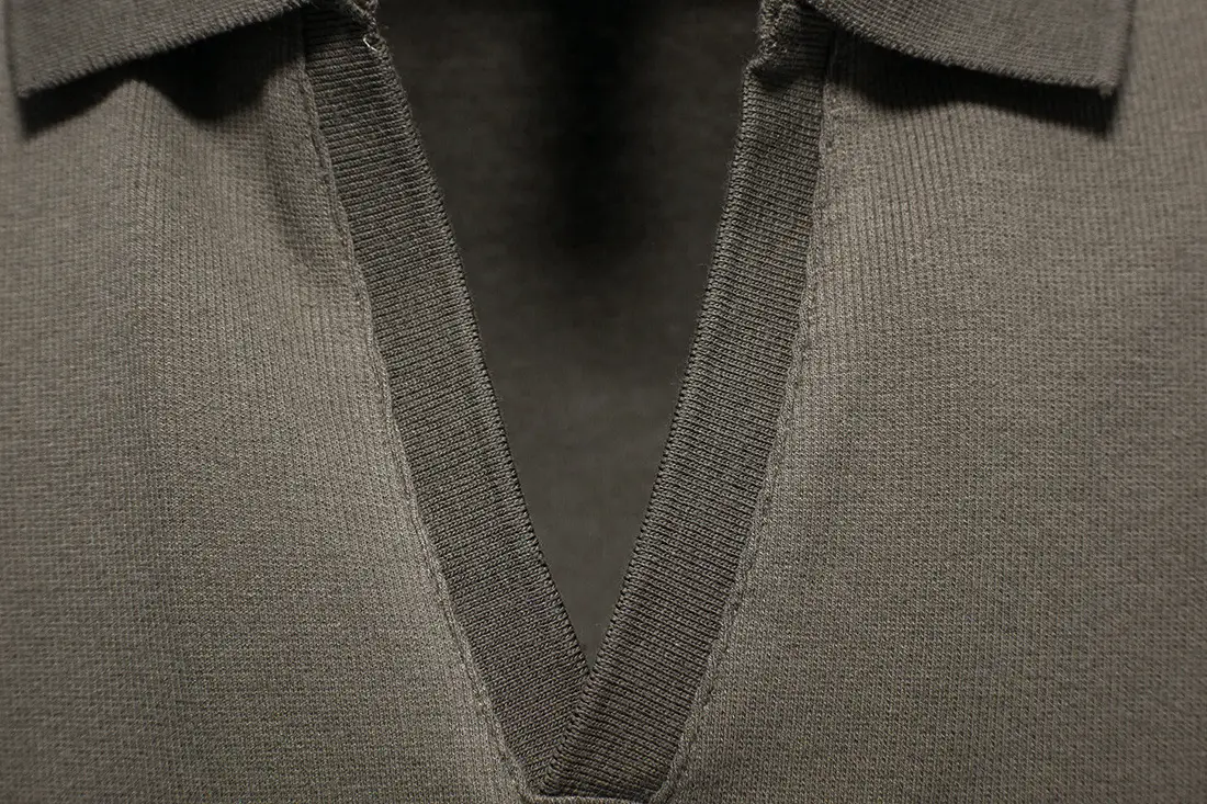 Men's Grey Polo T-Shirt with Retro Collar — feature 30