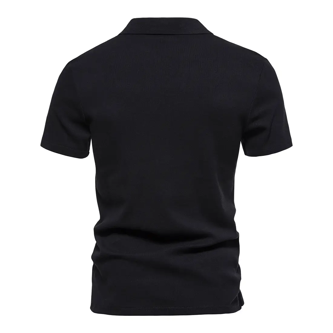 Men's Grey Polo T-Shirt with Retro Collar — feature 37