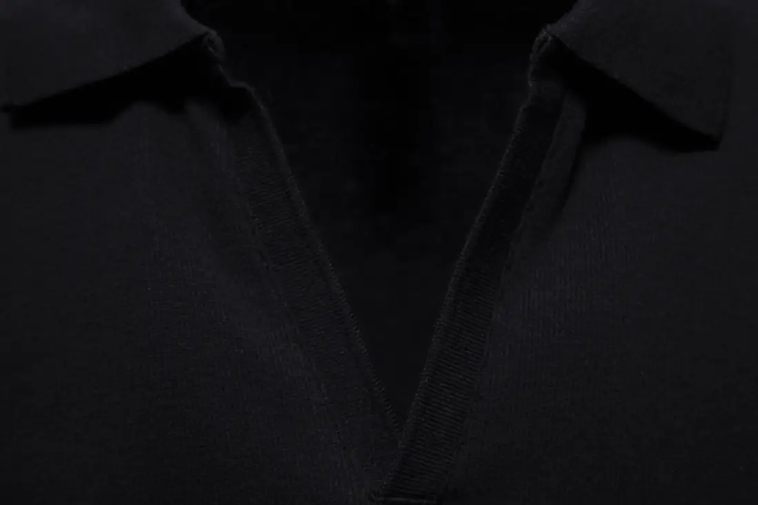 Men's Grey Polo T-Shirt with Retro Collar — feature 38