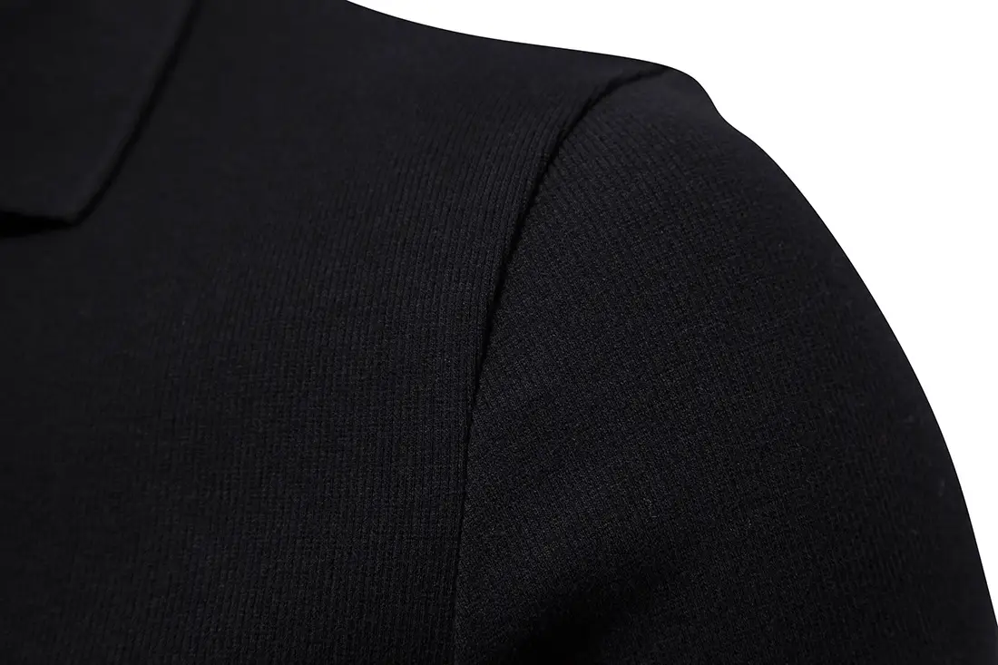 Men's Grey Polo T-Shirt with Retro Collar — feature 39